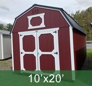 Red Workbench Barn 10x20 with Loft for Storage