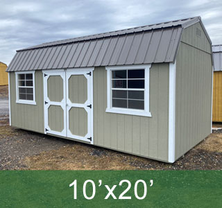 Gray Side Lfted Barn 10x20