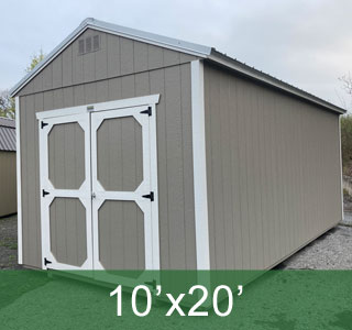 Tall Gray Utility Shed