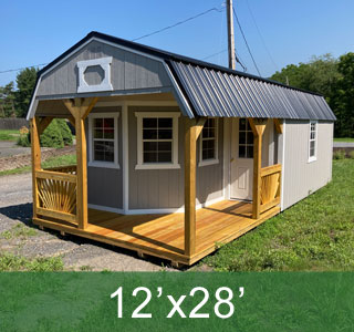 12x28 gap gray deluxe playhouse shed