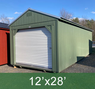 Green Garage Shed