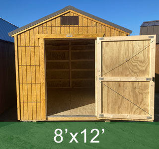 8x12-honey-gold-with-4-foot-door-sheds-forsale