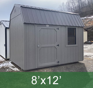 Gray Side Lofted Barn with Window